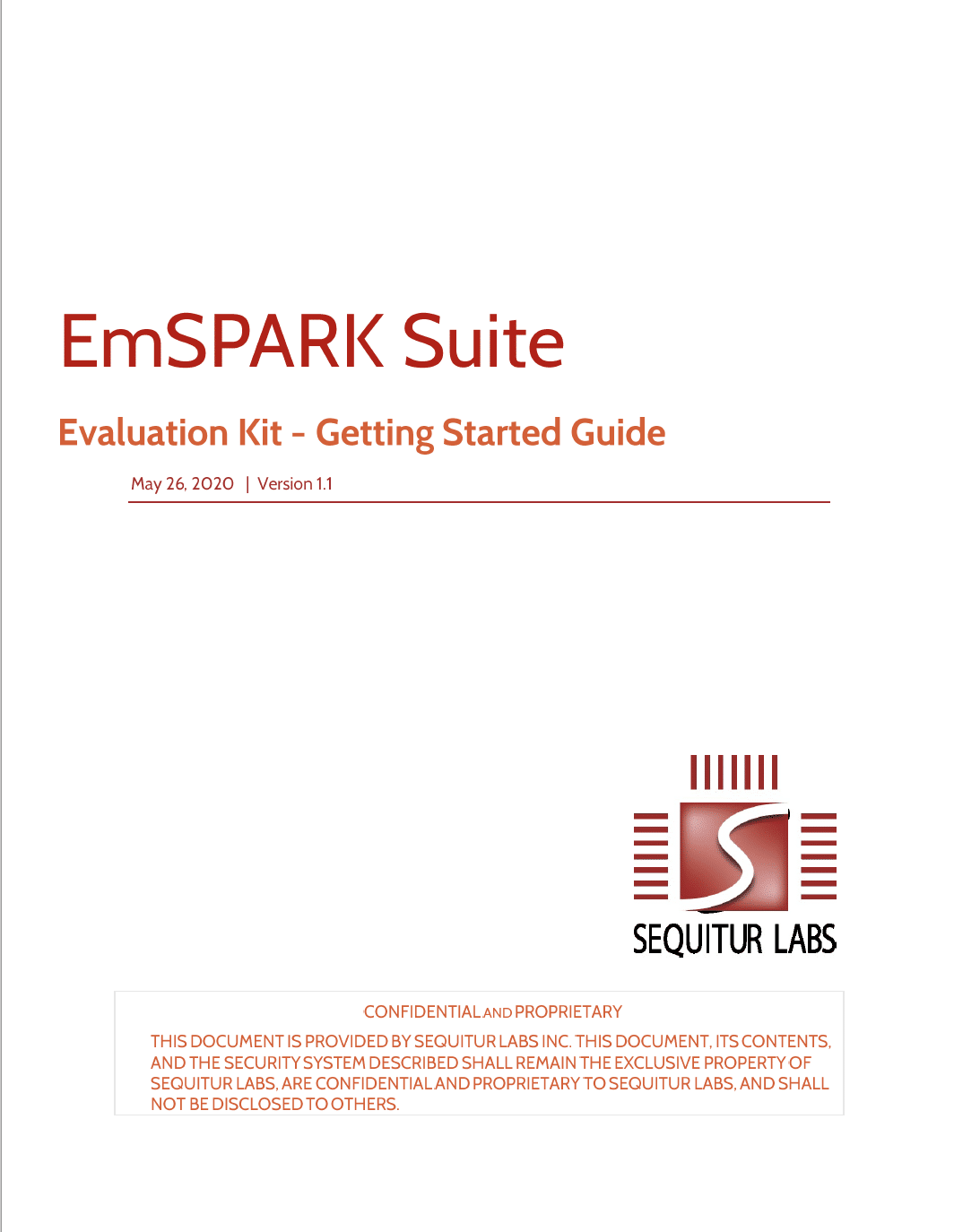 EmSPARK™ Security Suite SAMA5D27 SOM1-EK Evaluation Kit – Getting Started Guide version 1.1