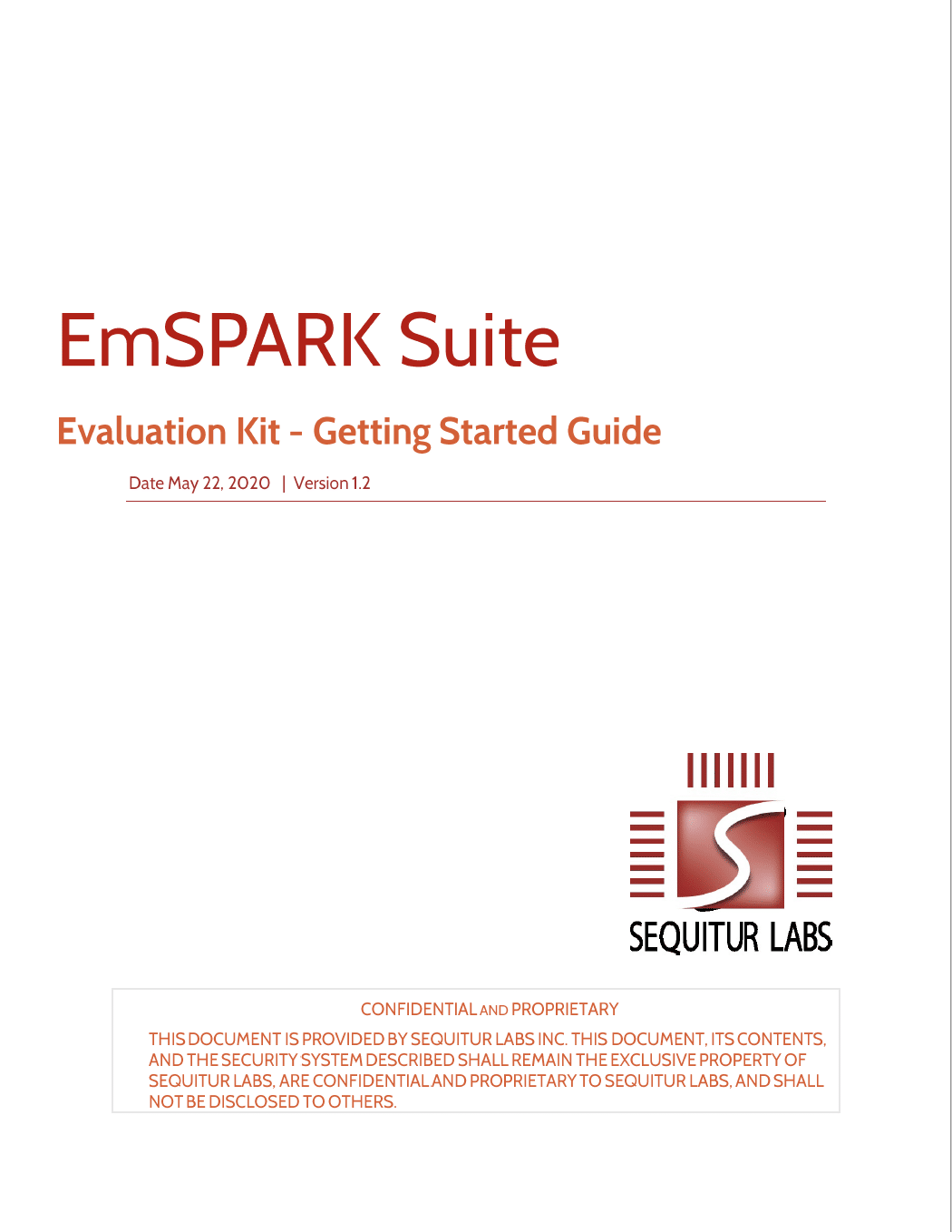 EmSPARK™ Security Suite Evaluation Kit – Getting Started Guide version 1.2